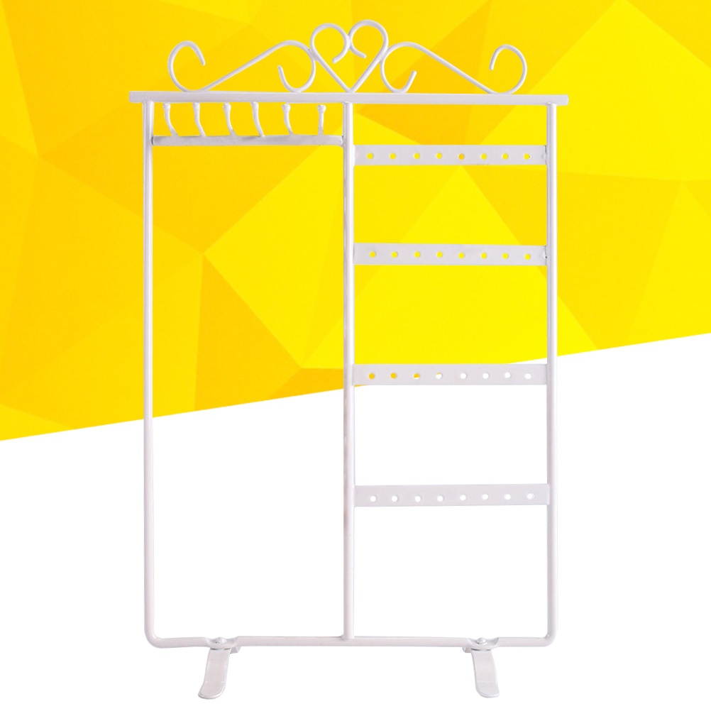 Jewelry Display Stand Iron Jewelry Hanger Organizer Stand for Earrings Bracelets (Black)