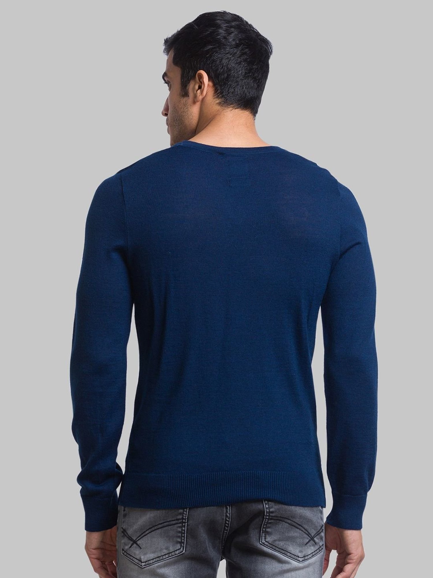 Parx Blue Regular Fit Sweater