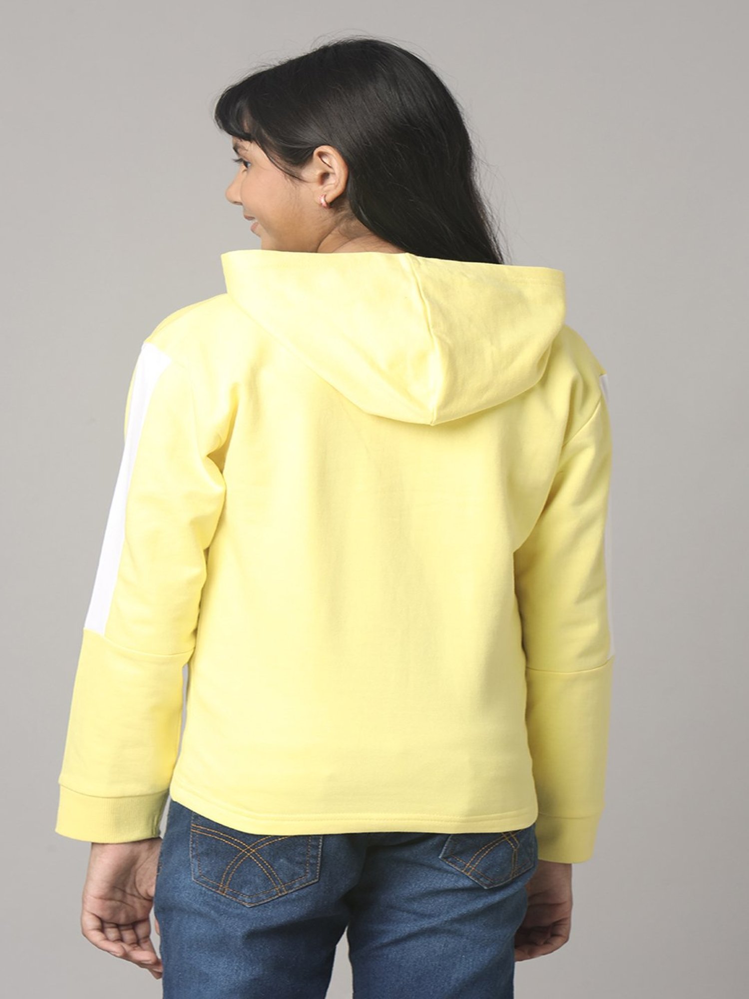 KIDS ONLY Blue Cotton Embroidered Full Sleeves Sweatshirt