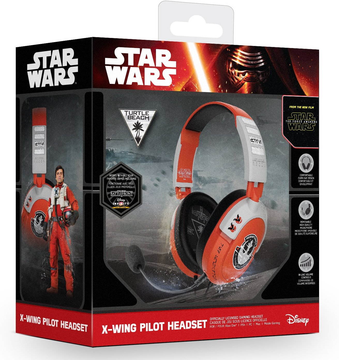 Turtle Beach - Star Wars X-Wing Pilot Gaming Headset - PS4, Xbox One (compatible w/ new Xbox One Controller), PC, Mac, and Mobile
