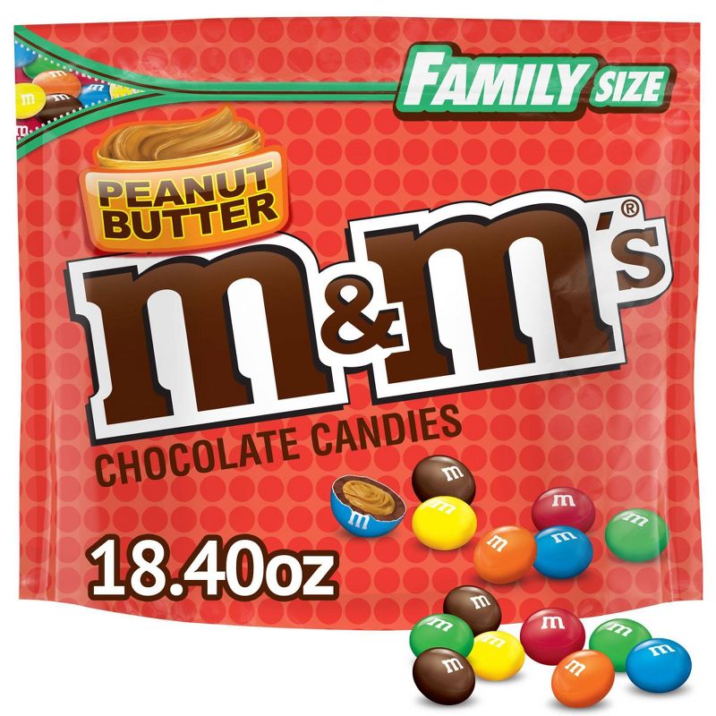 M&M's Peanut Butter Family Size Chocolate Candies - 18.4oz