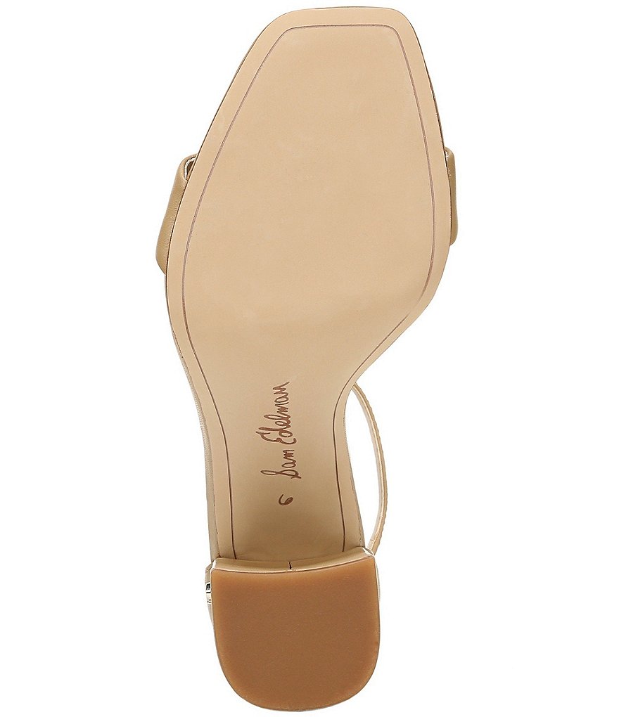 Sam Edelman Daniella Leather Block Heel Square Toe Dress Sandals