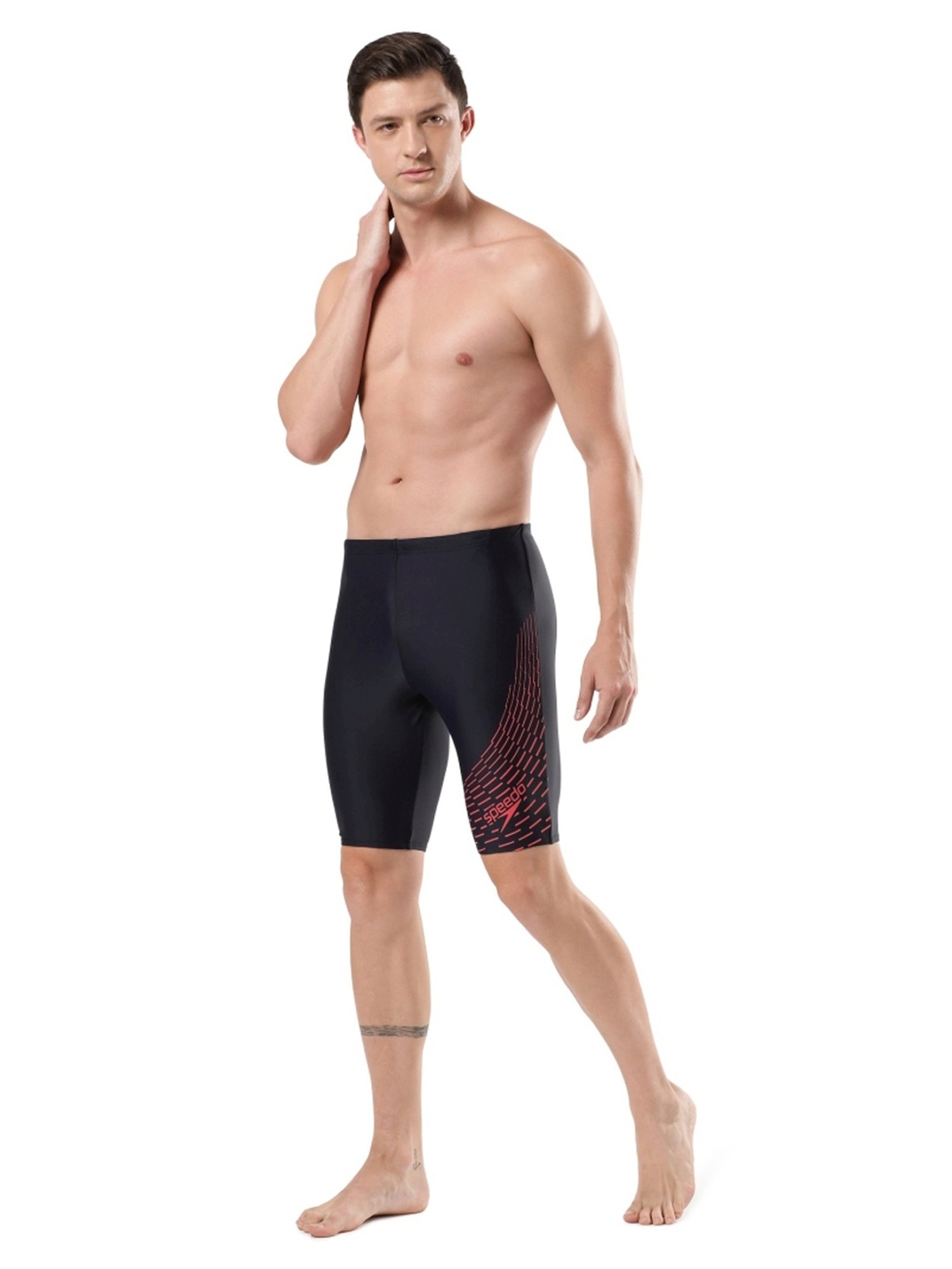 Speedo Dark Blue Regular Fit Printed Swim Shorts
