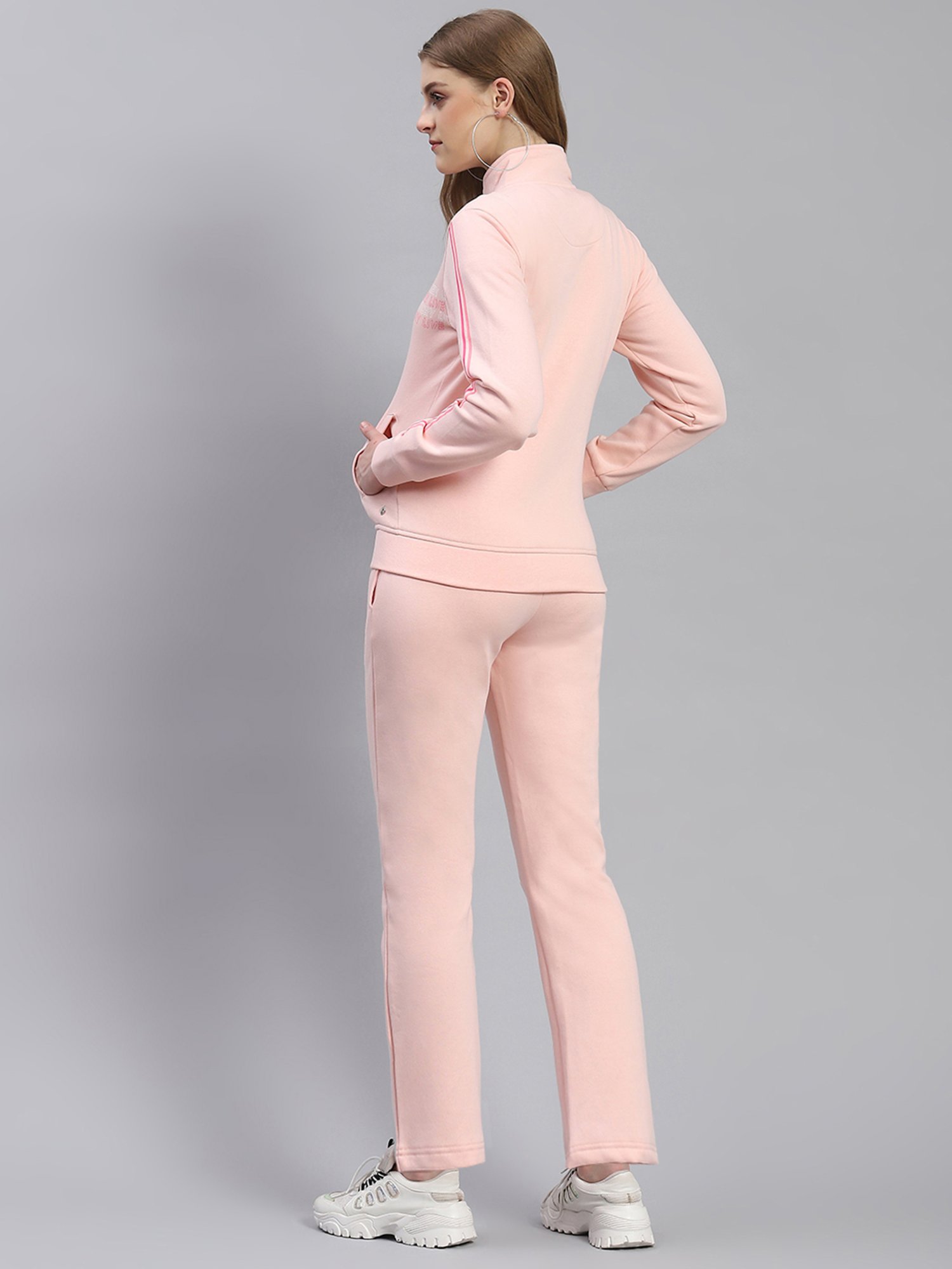 Monte Carlo Pink Cotton Graphic Print Tracksuit