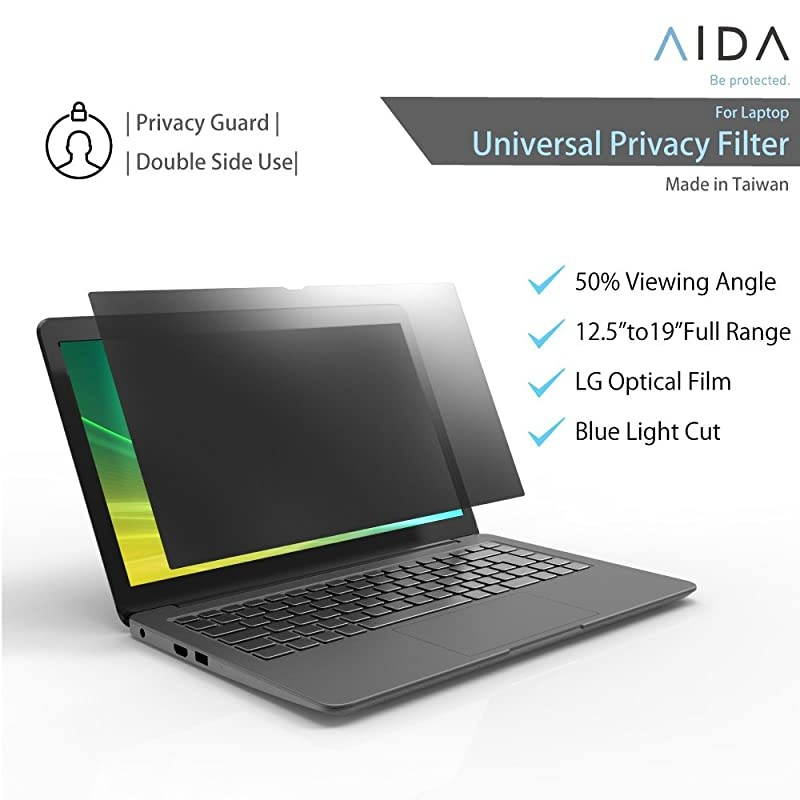 Privacy Filter for 156 Widescreen Laptop Protect Visual Data AntiGlare and BlueLight Cut