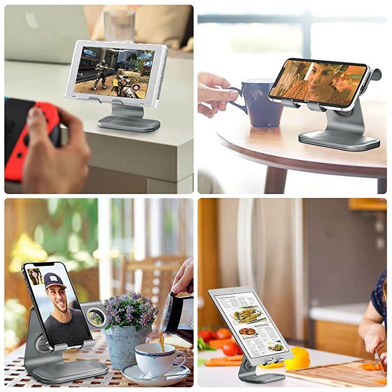 Cellphone and Apple Watch Stand  2 in1 Universal Desktop Stand Holder for iPhone iPhone 11 Pro Max iPhone 11 iPhone 11 Pro Phone and Apple Watch38mm42mmGray Leather