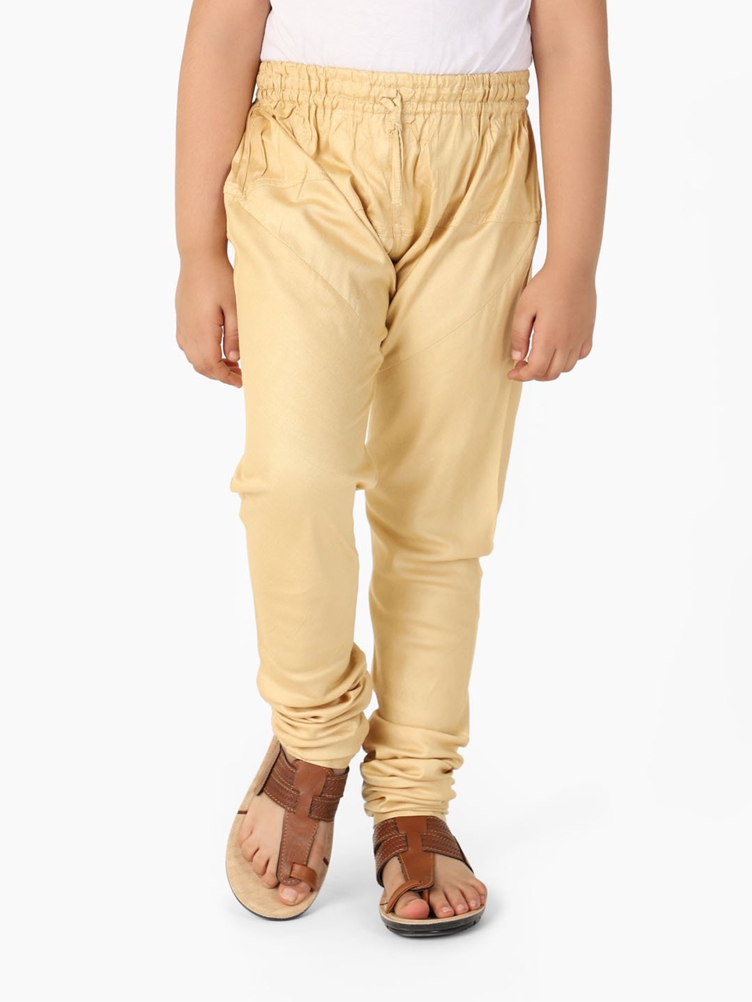 Juniors by Lifestyle Boys Beige Cotton Solid Woven Bottom