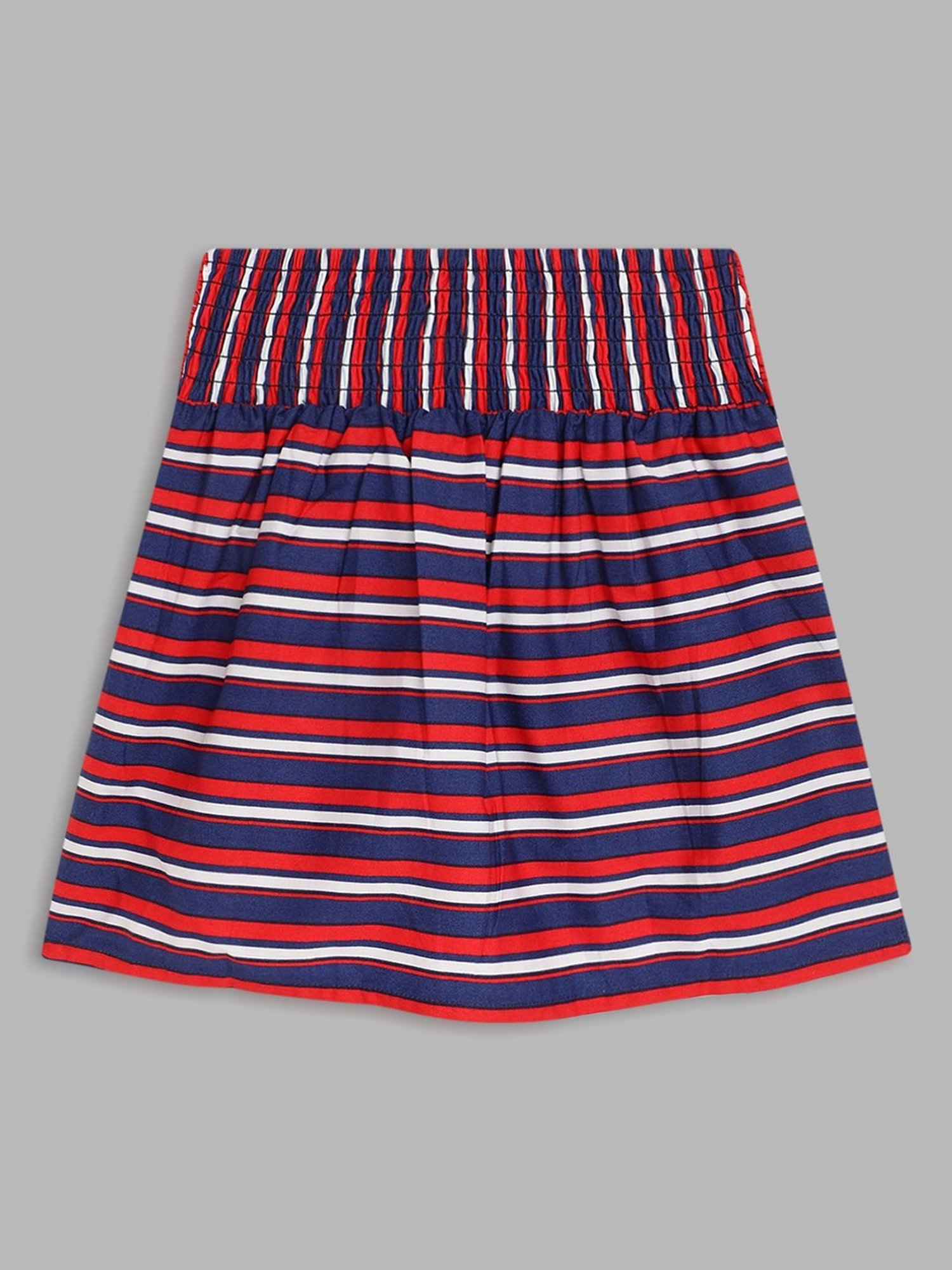 Blue Giraffe Kids Multicolor Cotton Striped Skirt