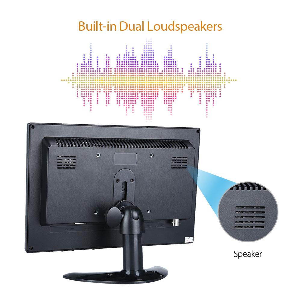 Eyoyo 10inch HDMI IPS Monitor 1920x1200 IPS-LCD Screen Display with BNC/VGA/AV Output,For CCTV DVD PC Laptop DVR CCD Camera,Built-in Loudspeakers