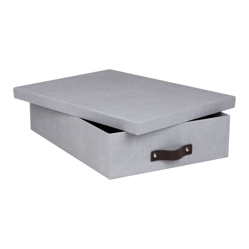 Set of 3 Oskar Canvas Document Box Ash - Bigso Box of Sweden