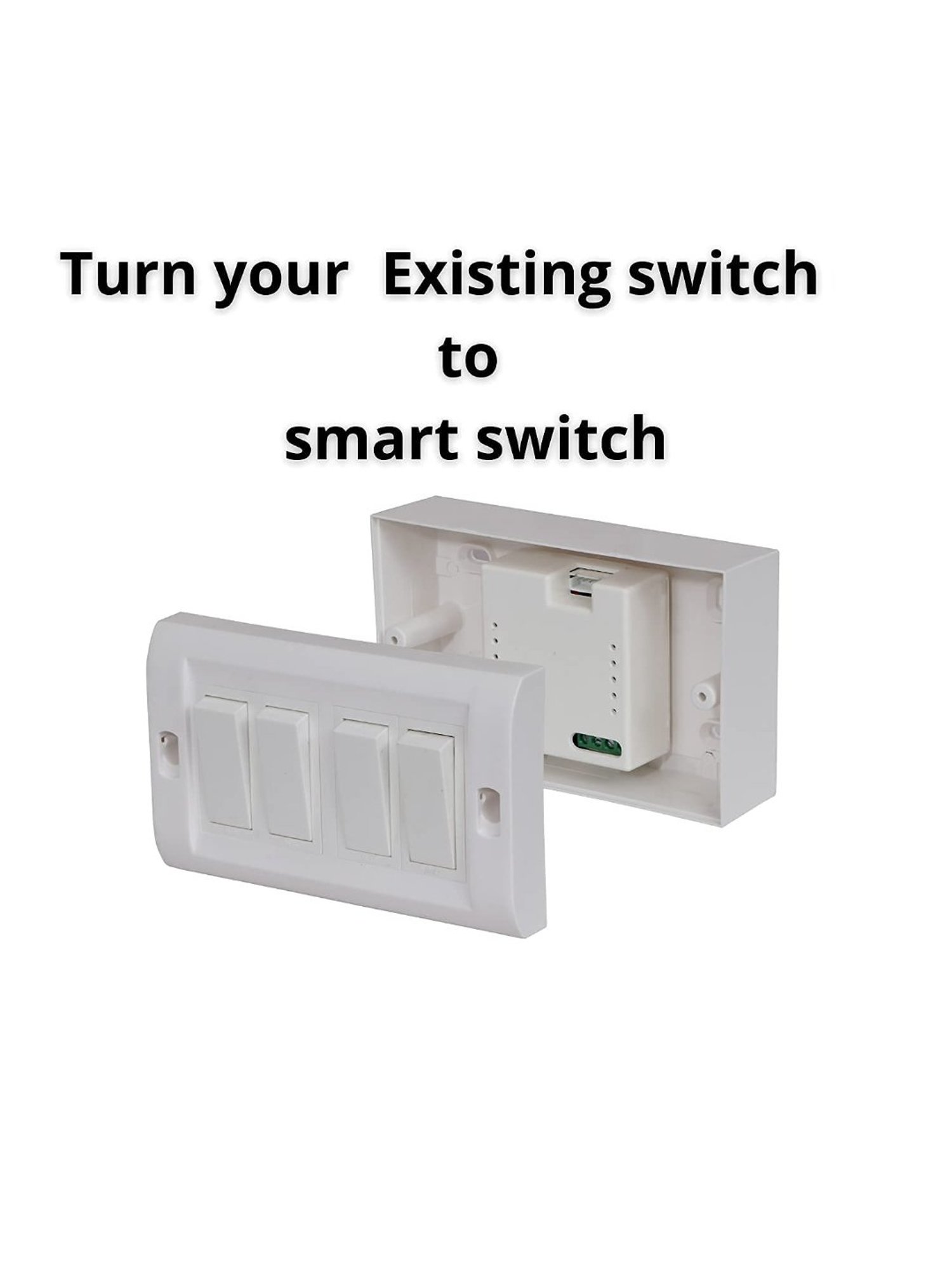 Teqooz WiFi 4 Node Smart Switch 6 Amp Each Retrofit (in-Wall) (White)