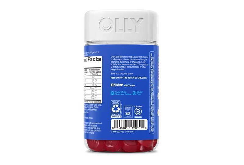 OLLY Kids 0.5 Melatonin Sleep Support Gummies - Raspberry - 70ct