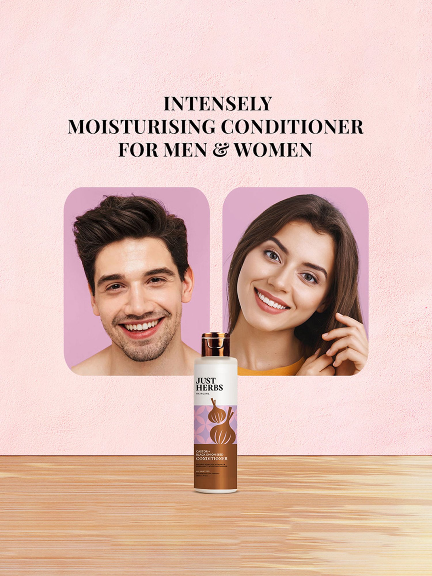 JUST HERBS Castor + Black Onion Seed Conditioner - 100 ml