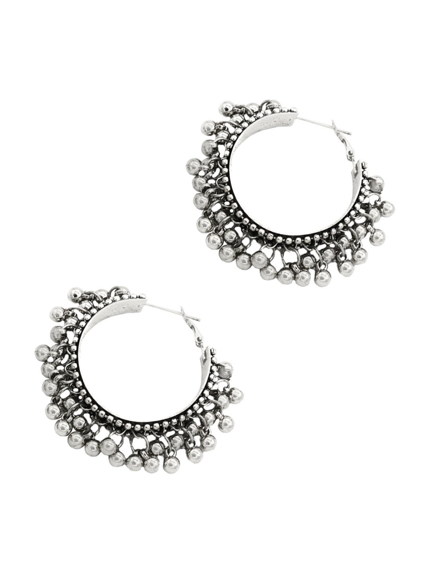 Teejh Gungroo Silver Bali Earrings