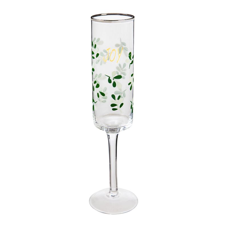 Evergreen Color Changing Champagne Flute 7oz Joy Set of 2