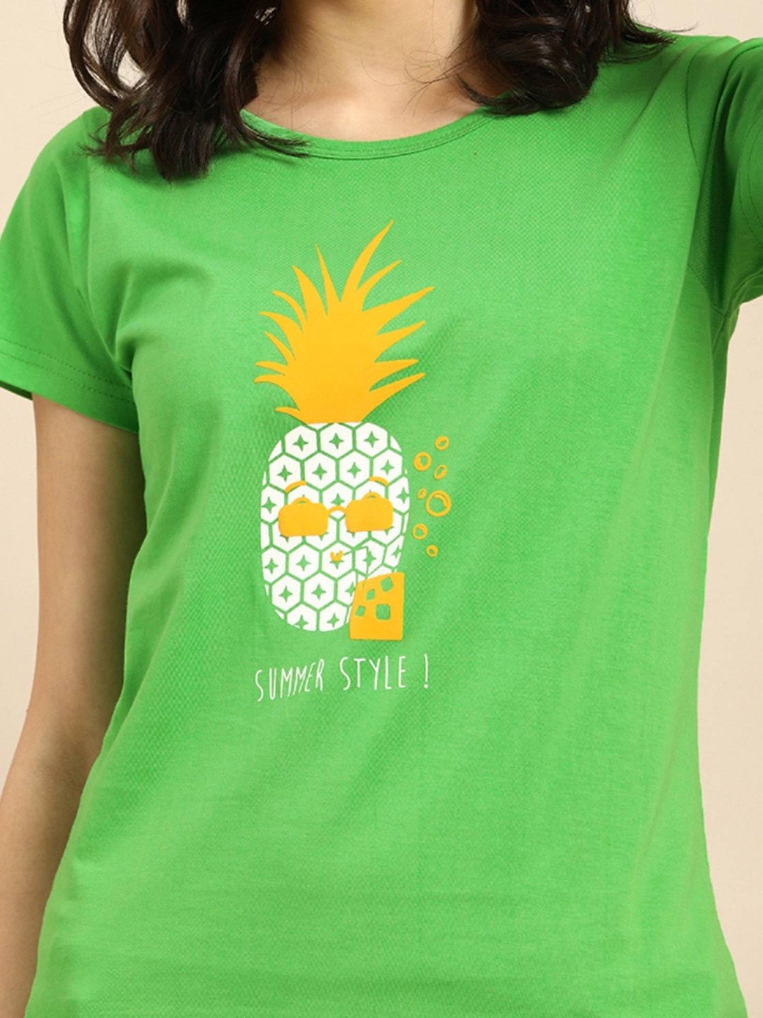 Clt.s Green Printed T-Shirt