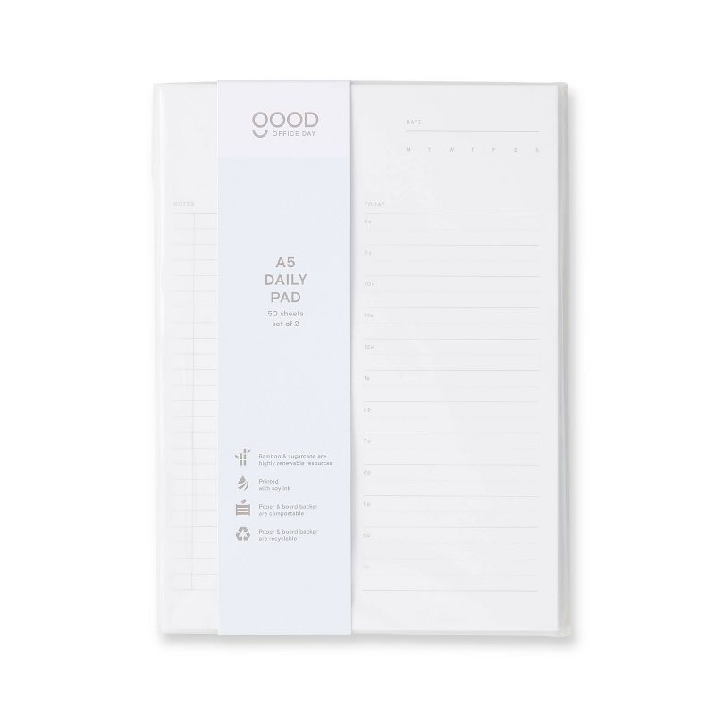 2pk A5 Daily Paper Pad - Good Office Day