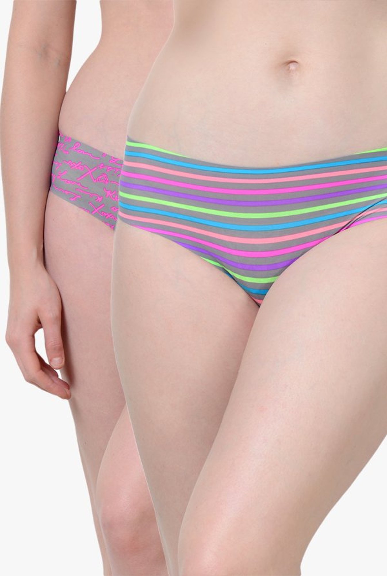Da Intimo Olive Printed Bikini Panty (Pack Of 2)