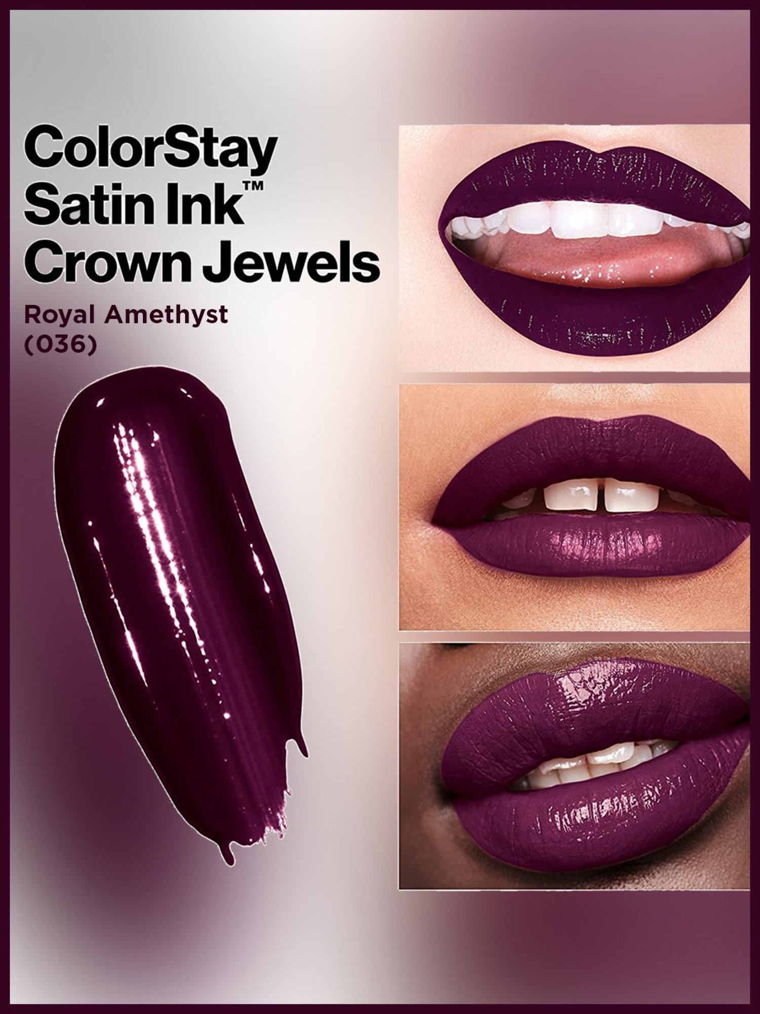 Revlon ColorStay Satin Ink Crown Jewels Liquid Lipstick Royal Amethyst - 5 ml