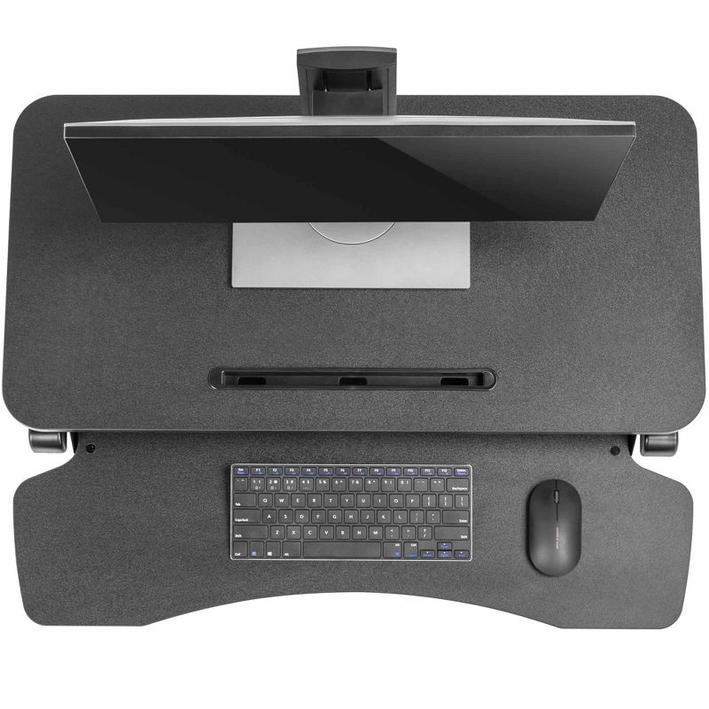 FlexPro Hero Standing Desk Converter - 32" Sit to Stand Desk with Keyboard Tray - Stand Steady