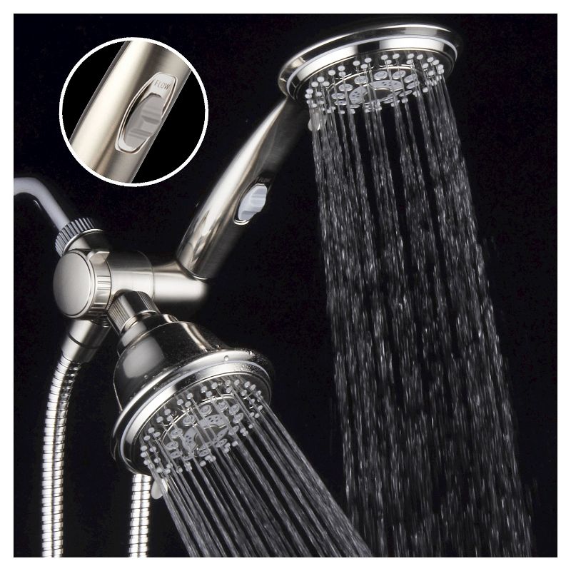Ultra Luxury Combo Shower System Brushed Nickel - Hotelspa