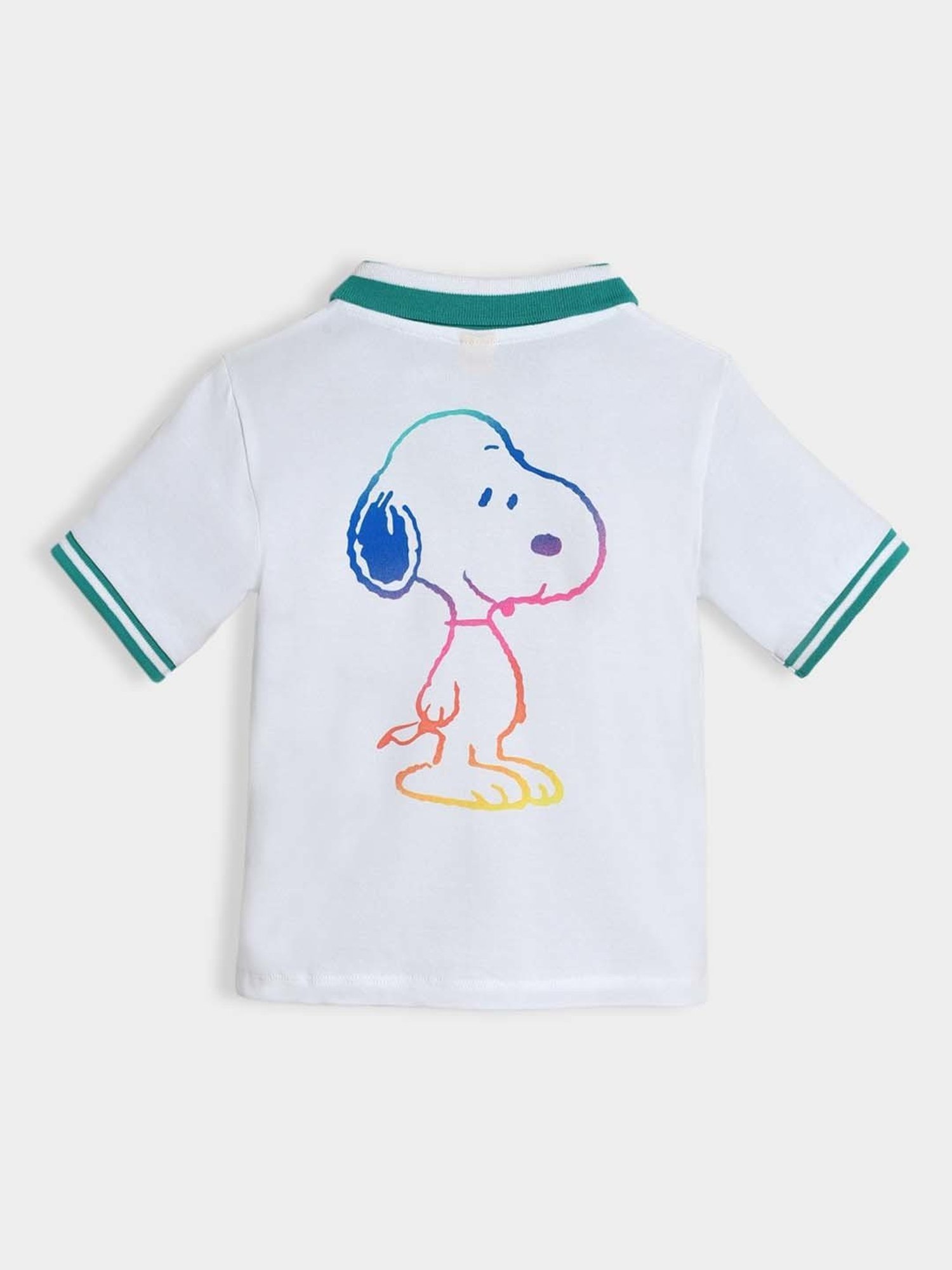 MiArcus Kids White Cotton Printed Polo T-Shirt