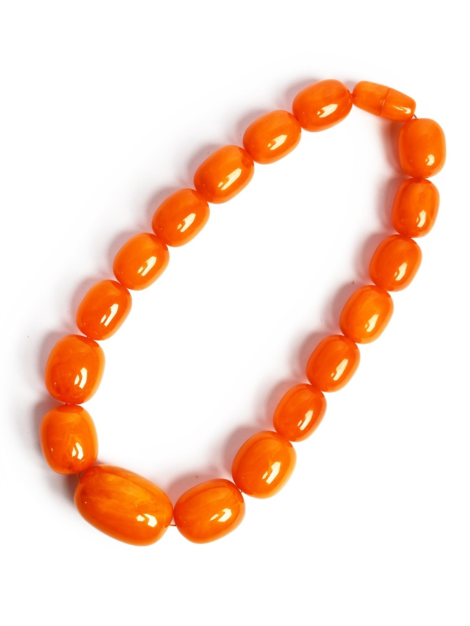 Imli Street Resin Orange Beaded Necklace