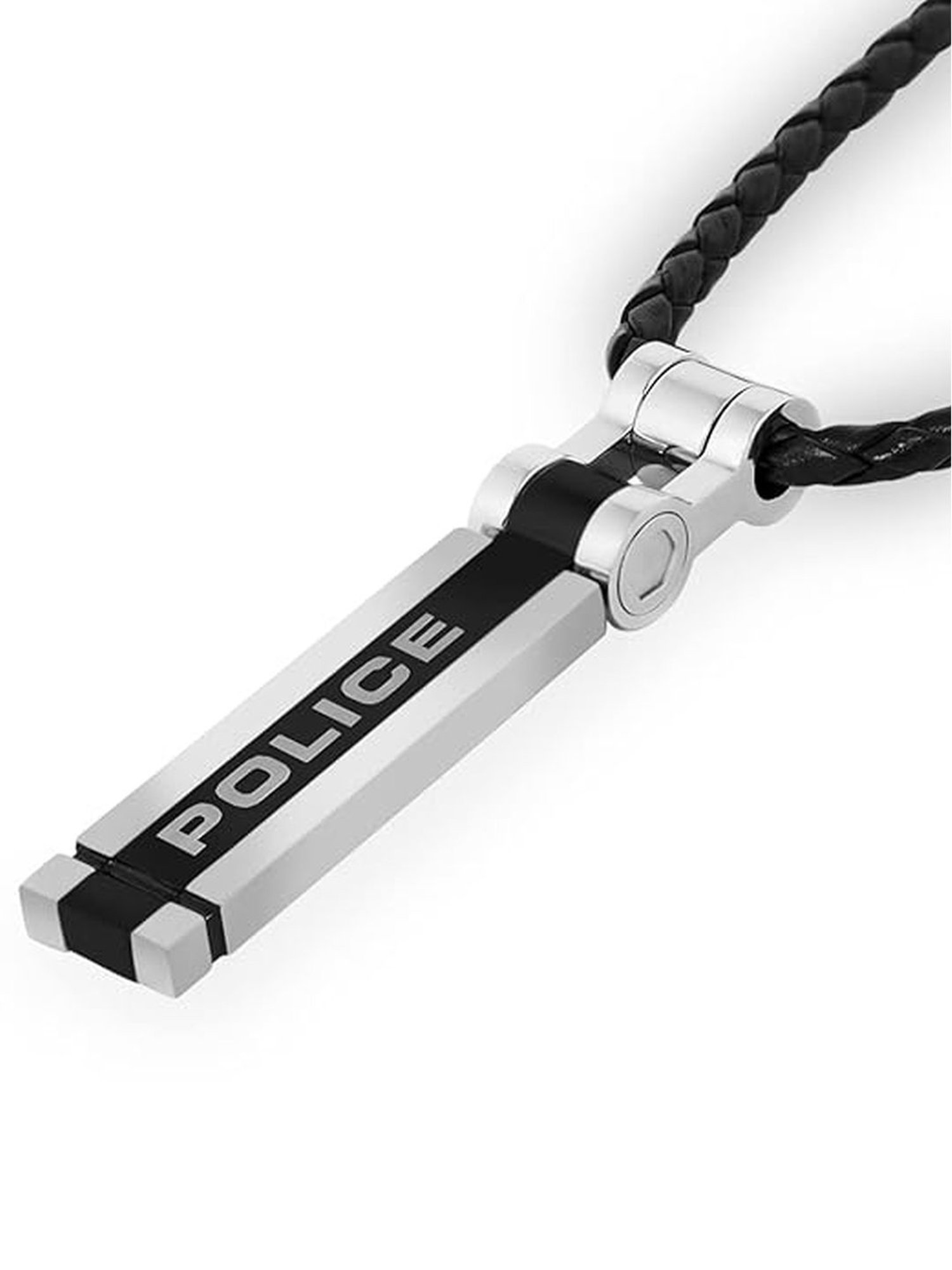 Police Black Color Necklace for Men - PJ.26276PLSB/03