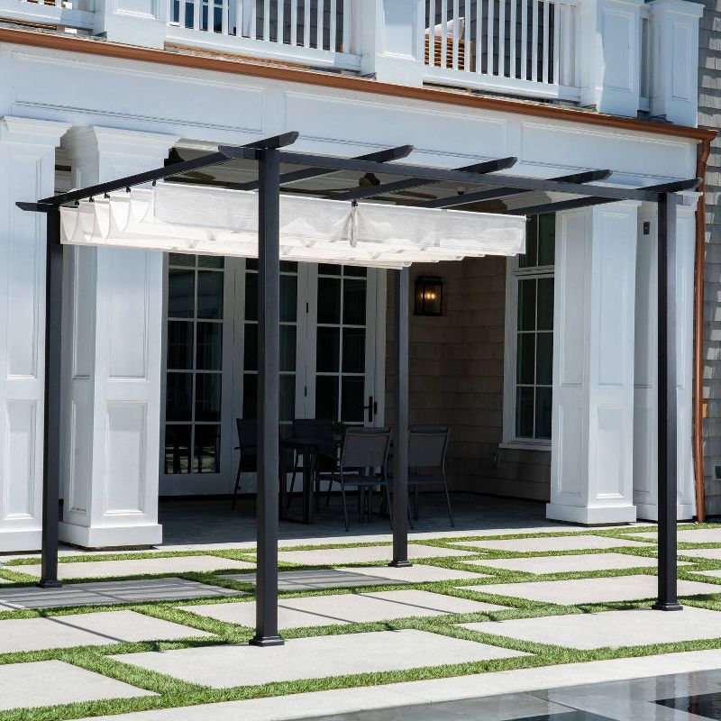 8.5' Elysium Attached Louvered Pergola - Vita