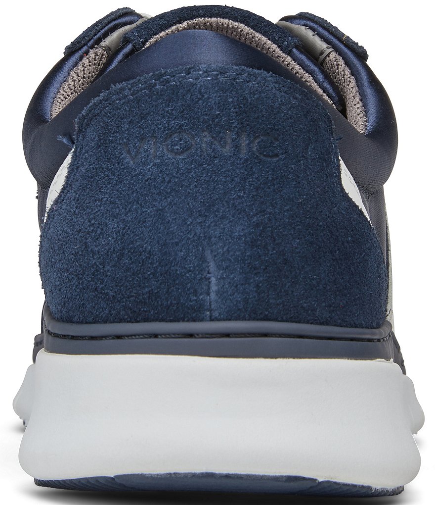 Vionic Nana Satin Leather Lace-Up Sneakers