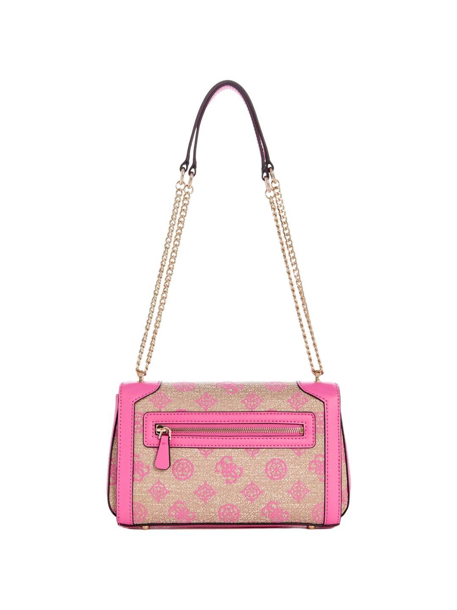 Guess Pink  Printed Shoulder Handbag