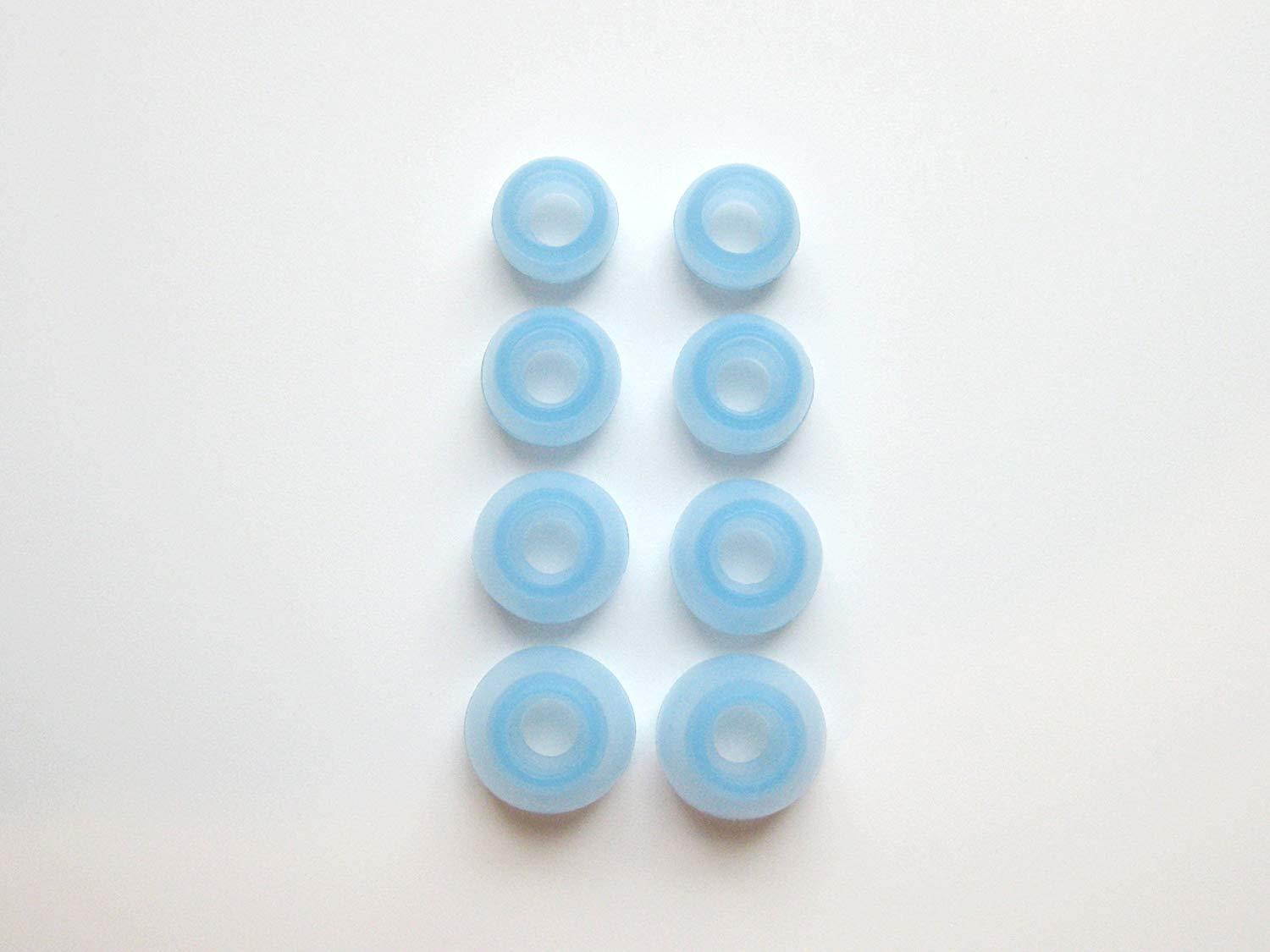 8pcs : 4 Pairs XS/S/M/L Blue Replacement Set Earbuds Eartips for Sennheiser IE Series, CX Series, CXC Series, CXL Series, OCX Series, and MM Series In Ear Earphone Headsets