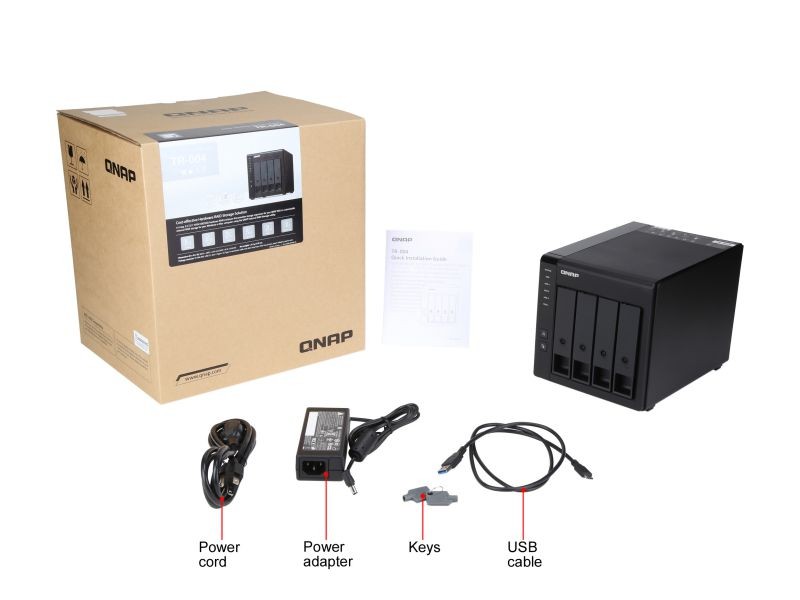 QNAP TR-004-US 4-Bay USB 3.0 Type-C (5Gbps) Hardware RAID Expansion Enclosure / DAS