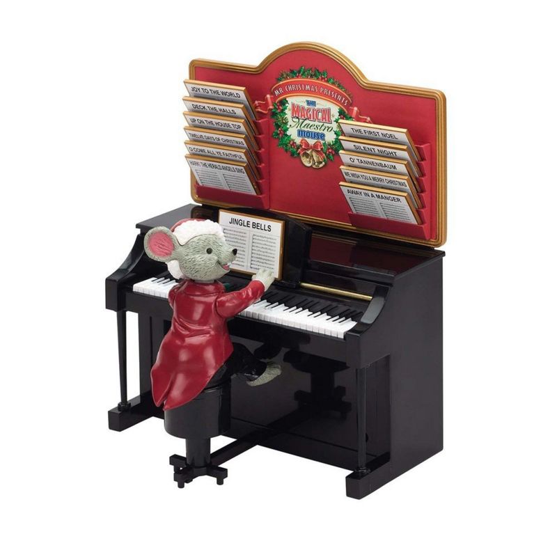 Mr. Christmas 7.75" Magical Maestro Mouse with Piano Musical Table Top Decoration