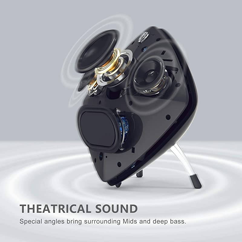 Home Bluetooth Speaker  Powered Speakers with 45W Extended Bass and Treble 21 HiFi Surround Sound Wireless Stereo Pairing Design for Home Bookshelf TV Desktop