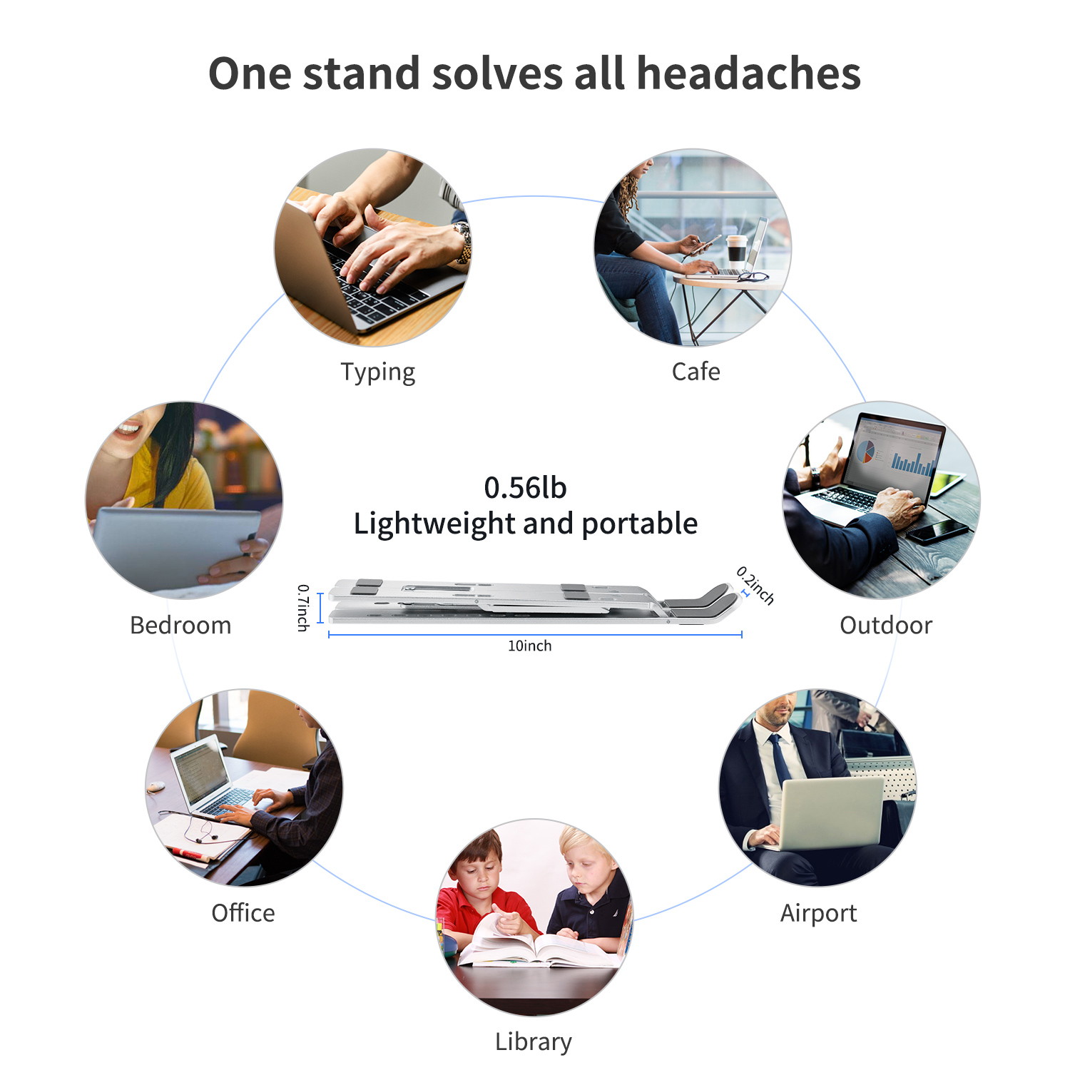 Laptop Cooling Pad, Laptop Cooler with 5 Quiet Red LED Fans for 12"-17" Inch Laptop, Dual USB 2.0 Ports, Portable Angle Adjustable Laptop Stand for Gaming Laptop-Green