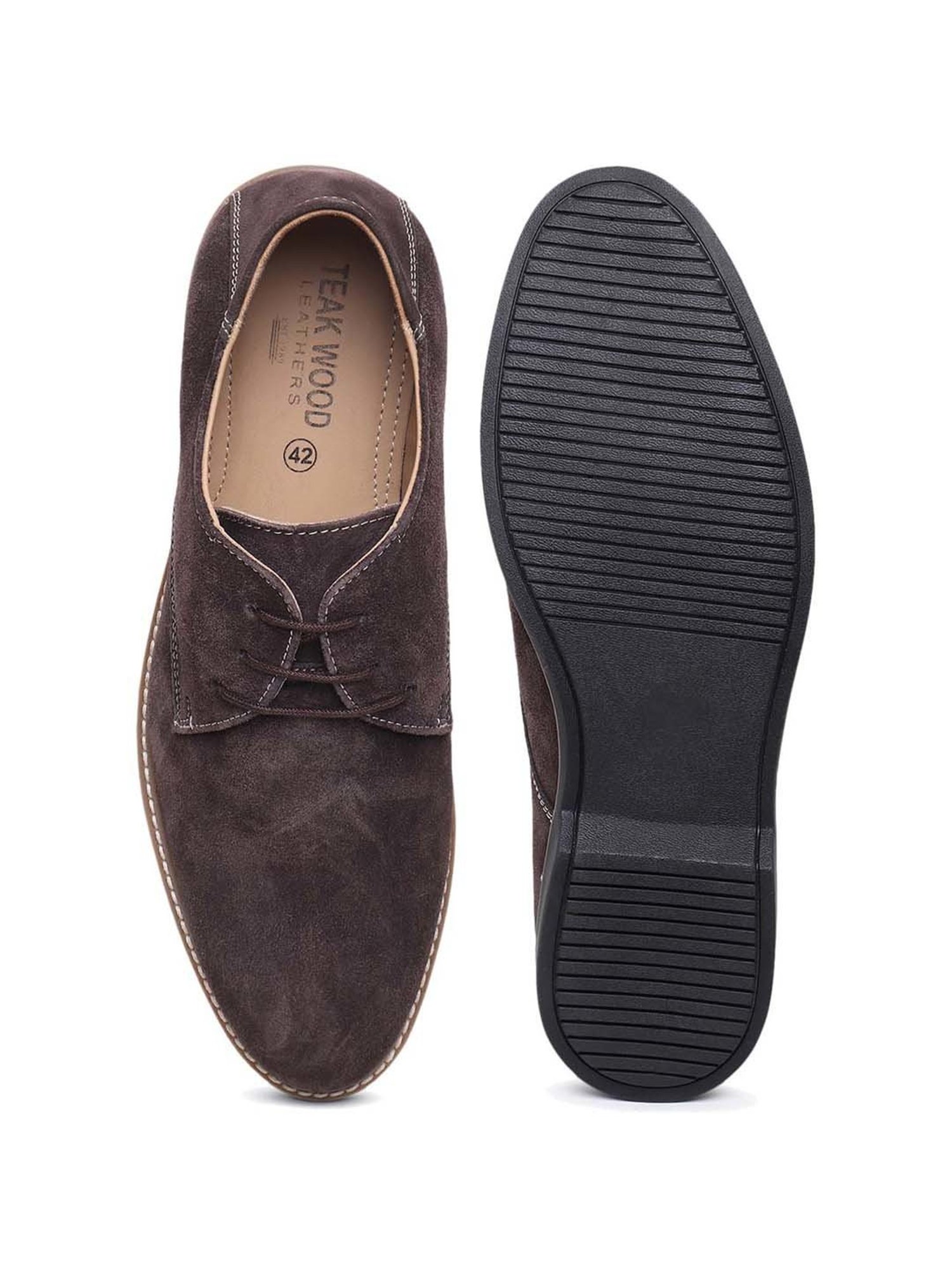 Teakwood Leathers Men's Brown Derby Shoes