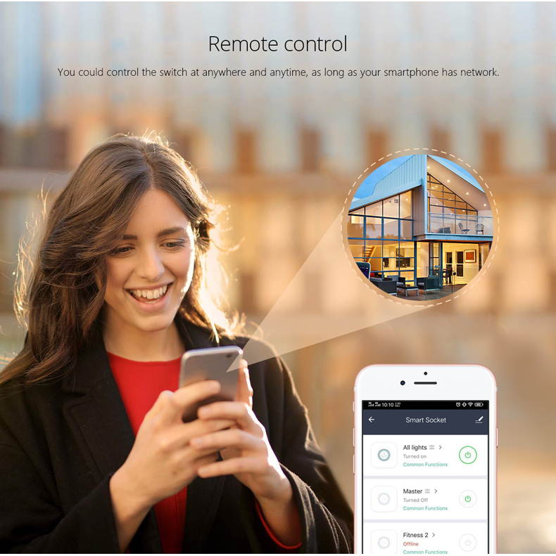 Yijianxi Wireless Smart Socket 2.4G WIFI Homekit  Power Socket EU Plug Outlet 90-250V 220V110V wi fi socket