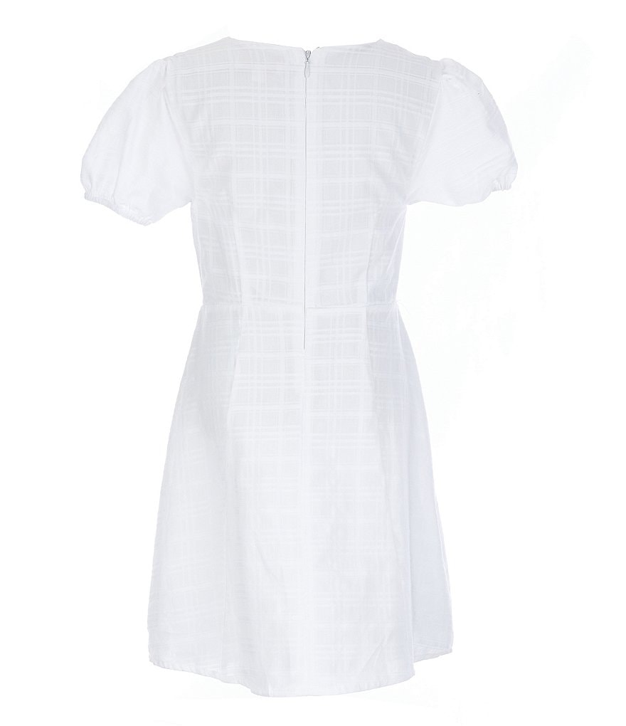 Chelsea & Violet Chelsea & Violet Girls Big Girls 7-16 Puff Sleeve Button-Front Shift Dress