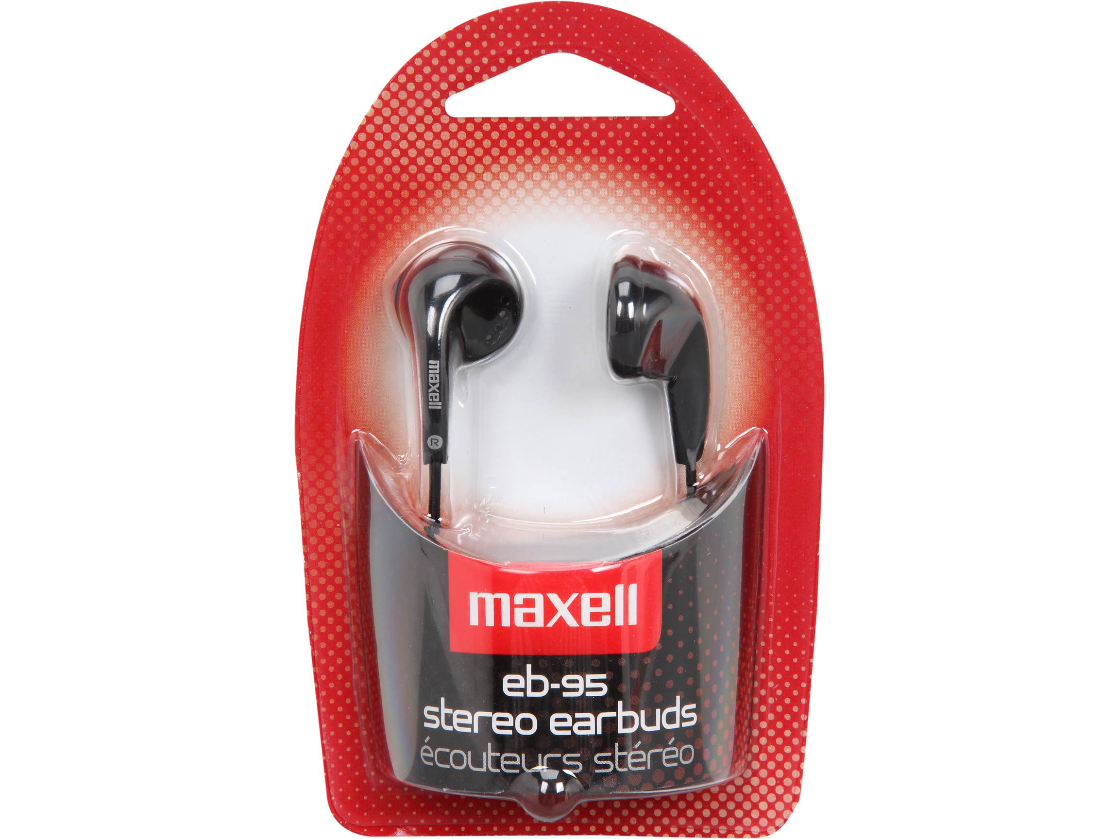 Maxell 190560 Earbud EB95 Dynamic Earbuds (Black)
