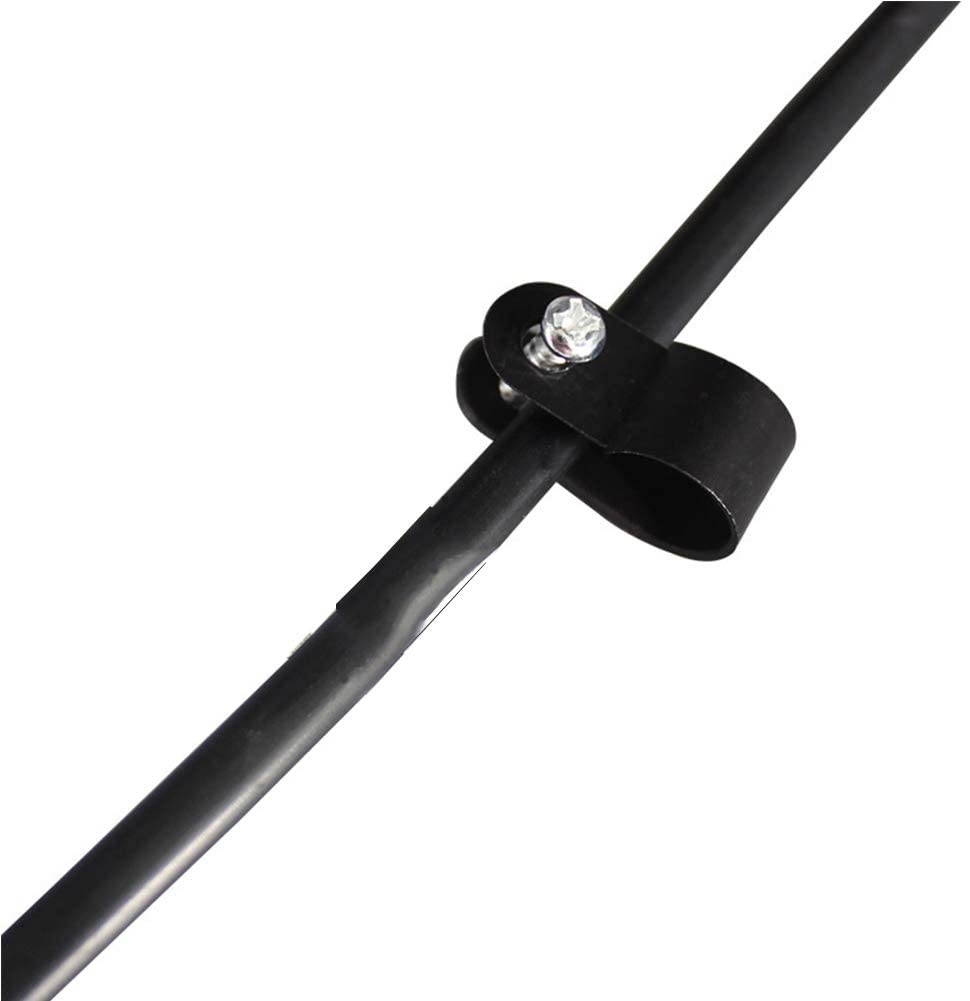 Cable Clamp 200 Pcs Black Nylon Plastic R-Type Cable Clamps 3/16" 1/4" 3/8" 1/2" 3/4" 1" Clips Fasteners Assortment for Cable Conduit