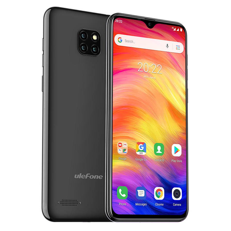 Ulefone Note 7 6.1 inch Triple Rear Camera 3500mAh 1GB RAM 16GB ROM MT6580A Quad core 3G Smartphone  Black