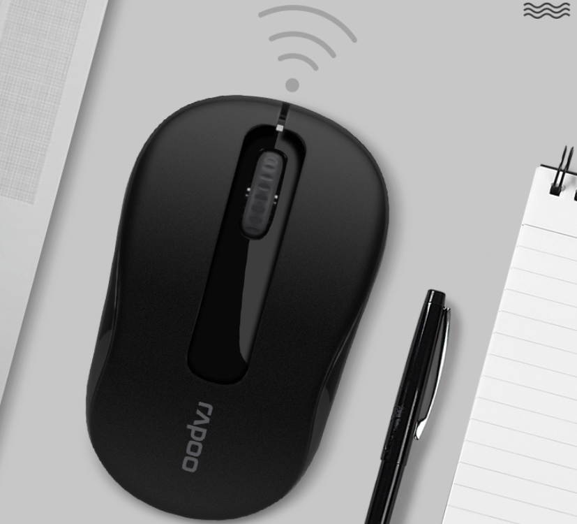 Rapoo KM325  Ergonomic Design, Cool Exterior Ultra-thin, and Slim Waterproof 2.4GHz Wireless Power-saving SilentTyping Keyboard And Mouse Combo For Office And Game - White