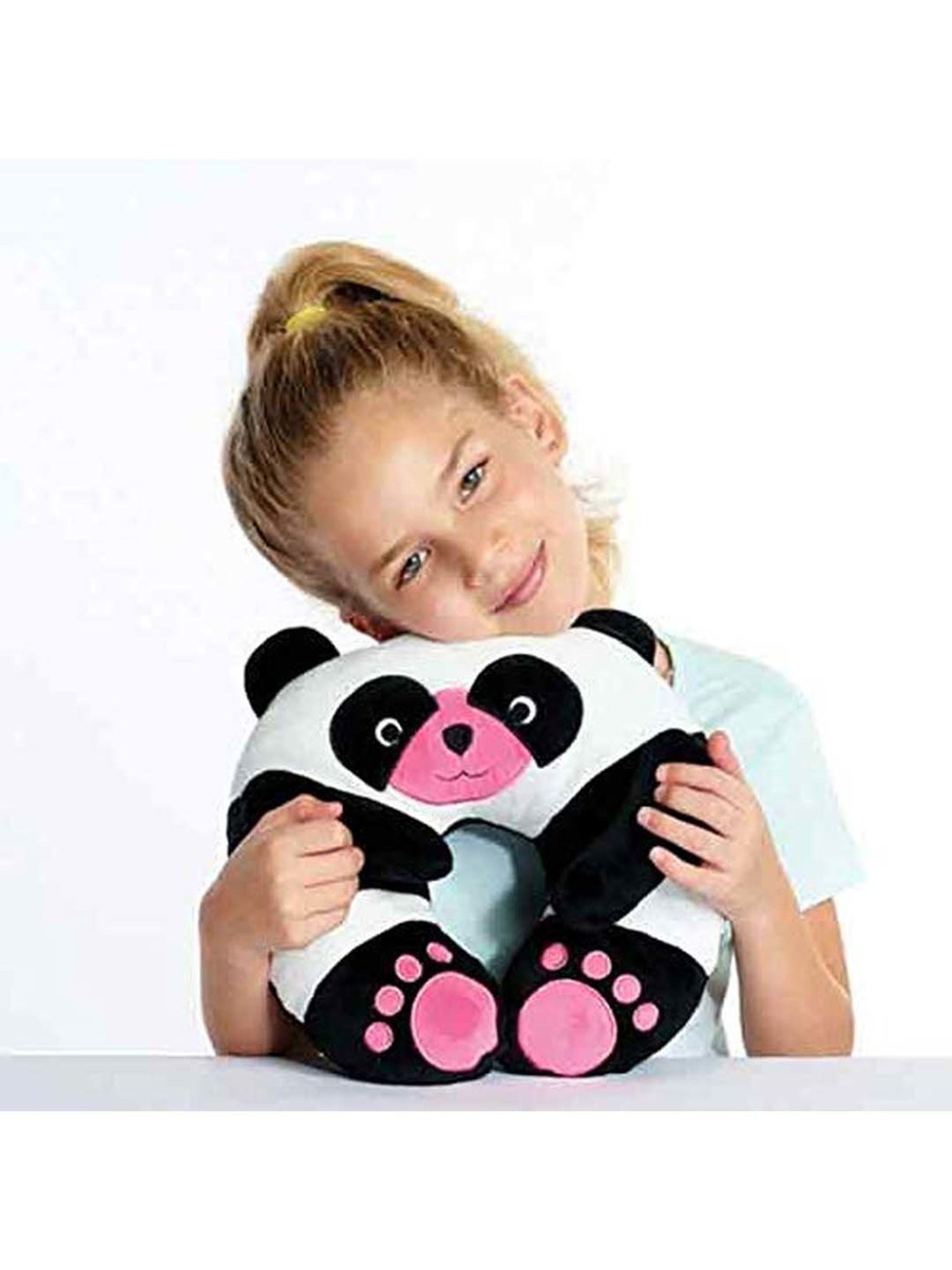 Travel Blue Black Panda Neck Pillow for Kids