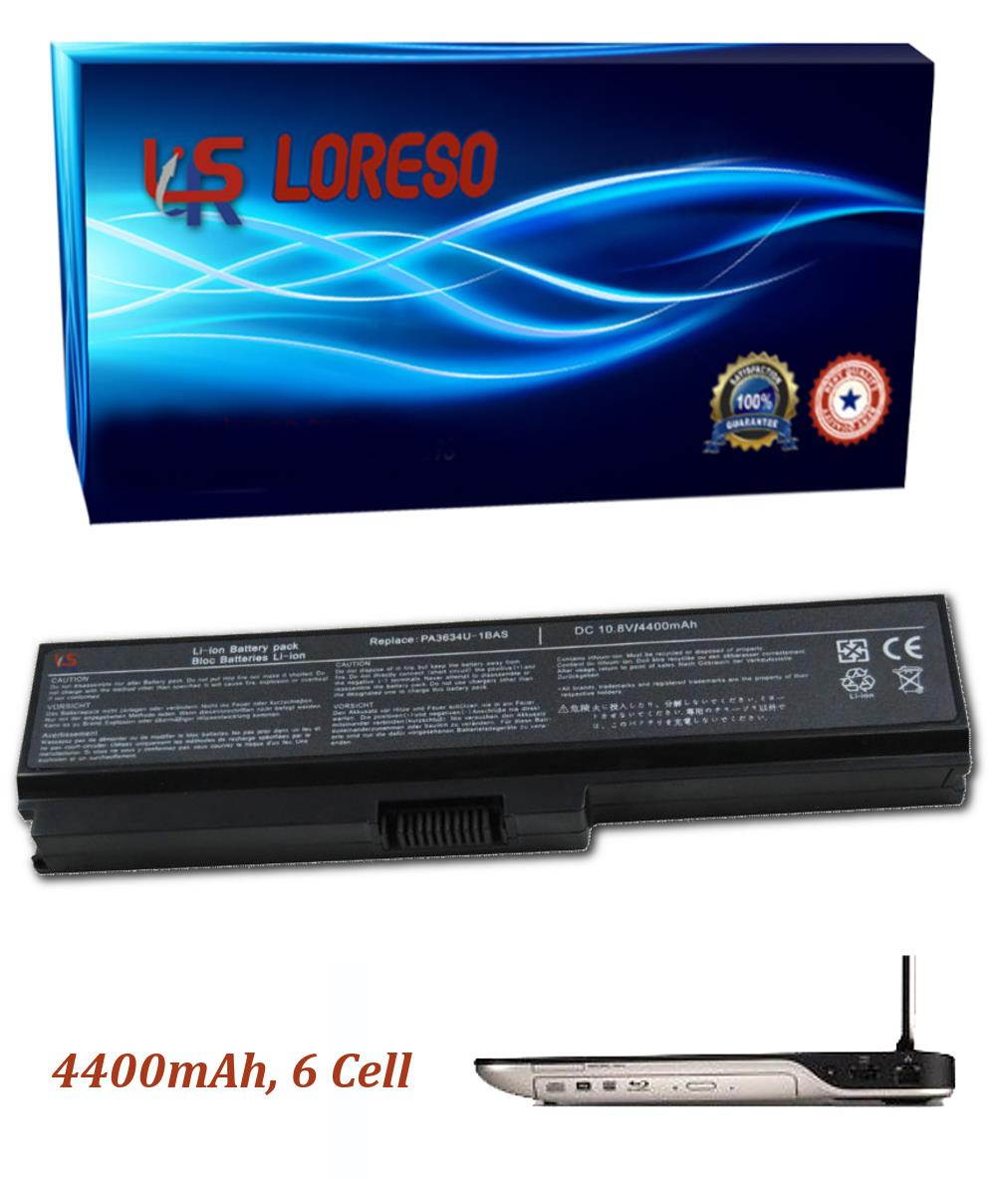 Laptop Battery Toshiba Satellite P755-M1U9 P755-S5120 P755-S5174 P755-S5180 P755-S5182 P755-S5184 P755-S5194 (Loreso Replacement Part) - 4400mAh, 6 Cell