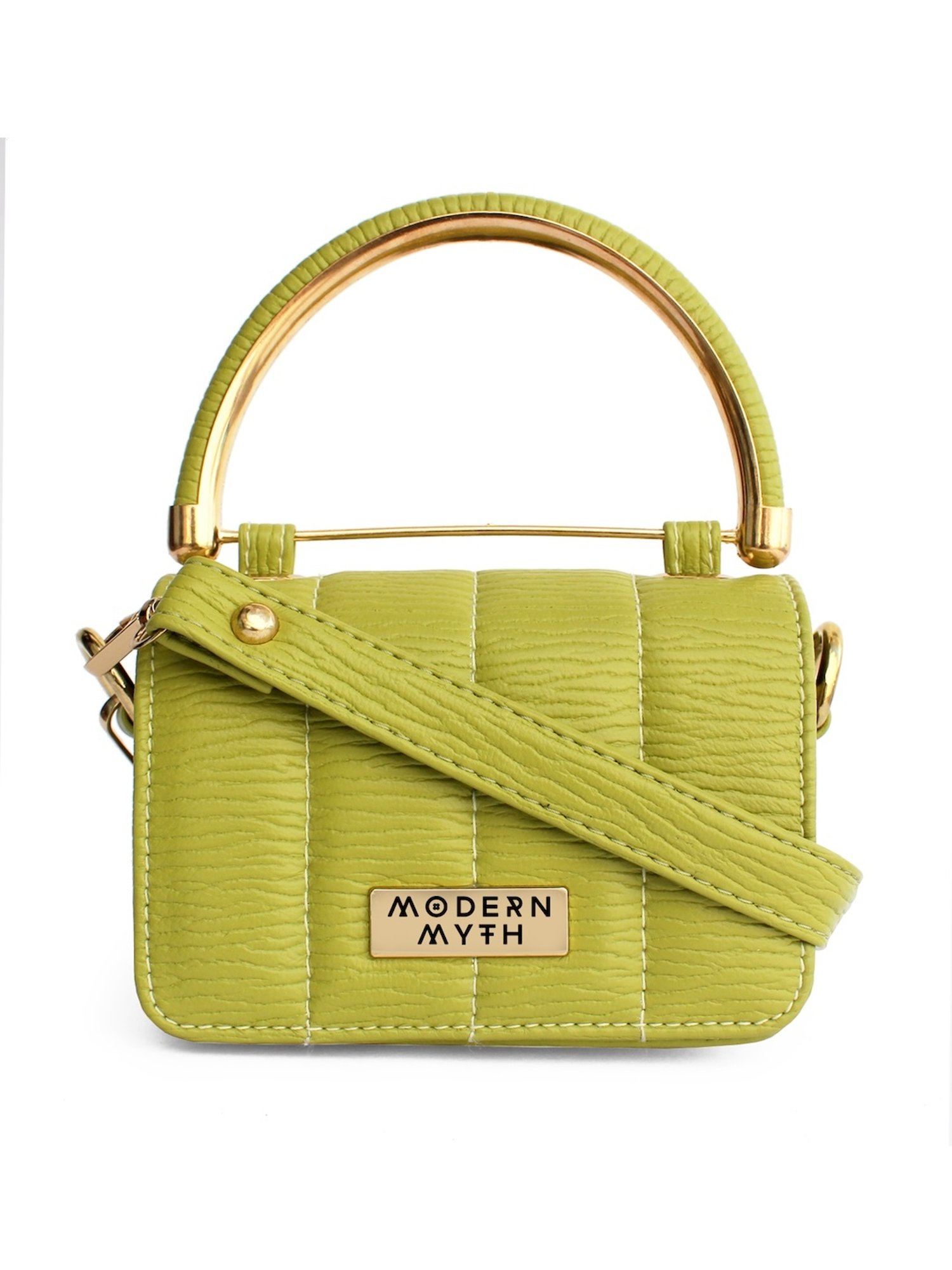 Modern Myth Nano Green Textured Small Mini Box Bag