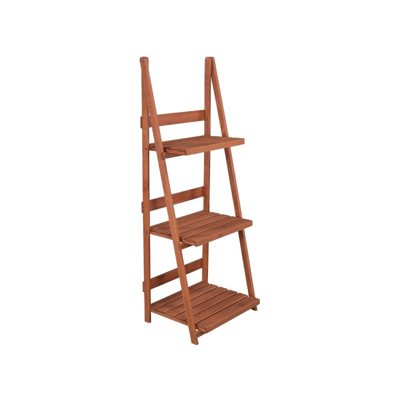Rectangular 3 Tier A-frame Plant Stand - Brown - Leisure Season