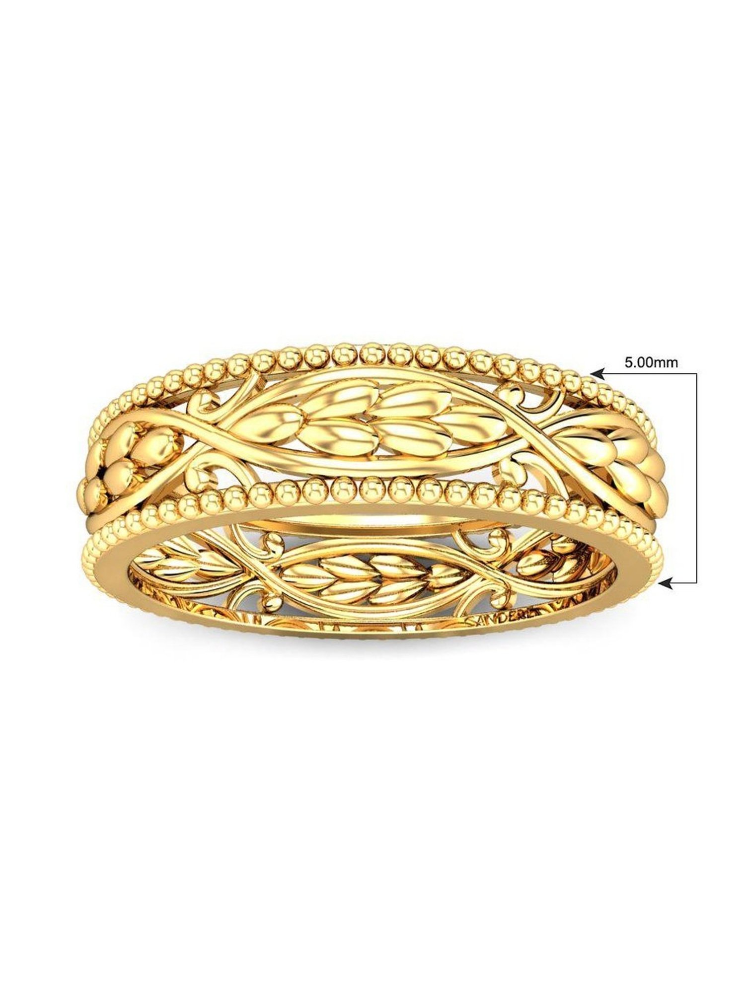 Candere by Kalyan Jewellers 18K Yellow Gold BIS Hallmark Ring for Women