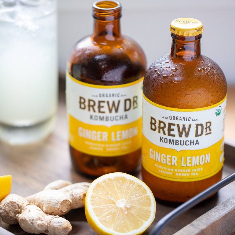 Brew Dr. Kombucha Ginger Lemon - 14 fl oz