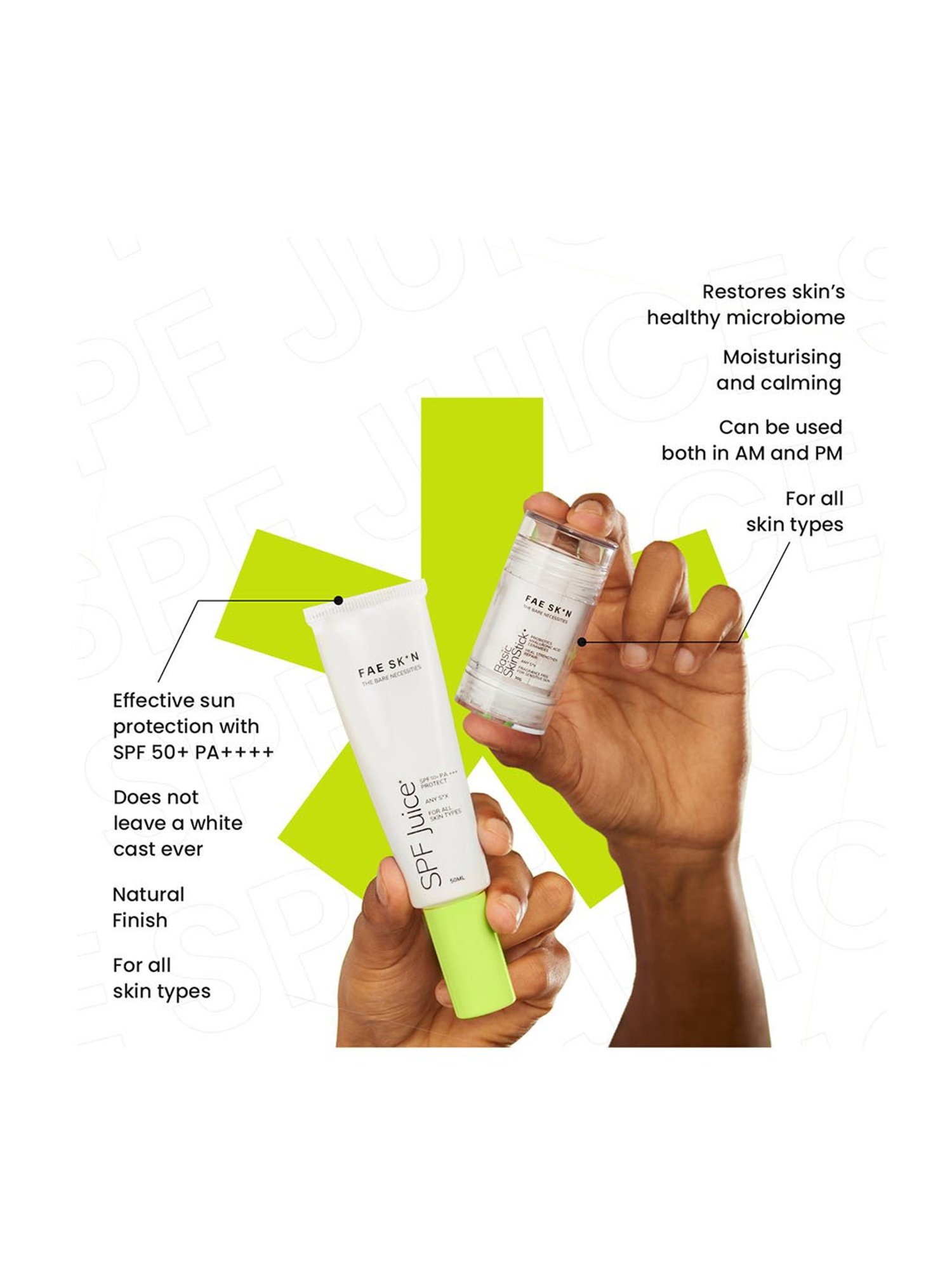 FAE Beauty SPF 50++ Sunscreen and Serum Stick Bundle